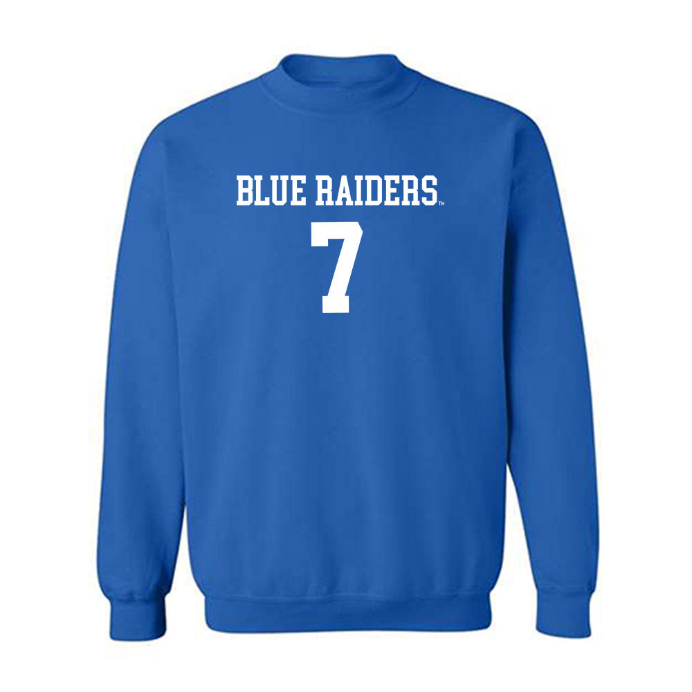 MTSU - NCAA Women's Volleyball : Jaslyn Reed - Replica Shersey Crewneck Sweatshirt-0