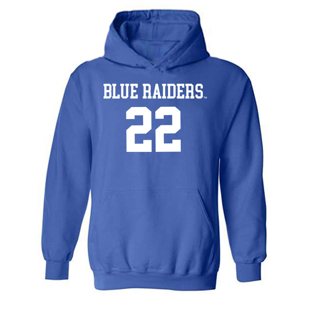 MTSU - NCAA Women's Volleyball : Aowyn Schrader - Replica Shersey Hooded Sweatshirt-0
