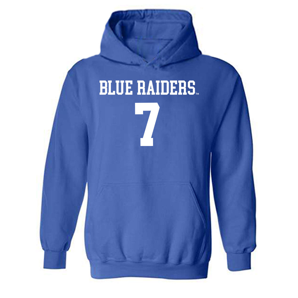 MTSU - NCAA Women's Volleyball : Jaslyn Reed - Replica Shersey Hooded Sweatshirt-0
