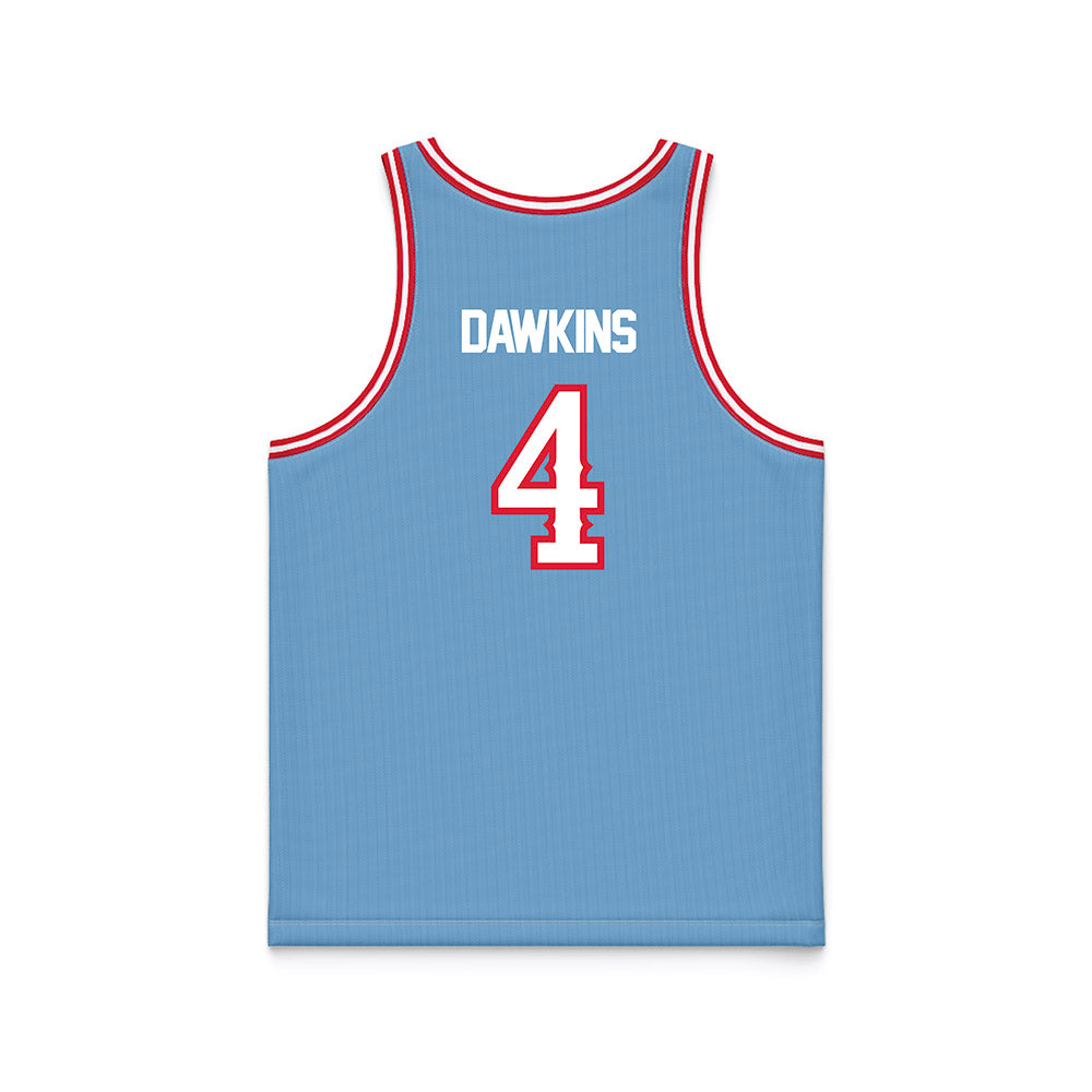 Dayton - NCAA Women's Basketball : Shantavia Dawkins - Blue Basketball Jersey-2