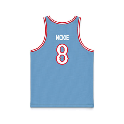 Dayton - NCAA Men's Basketball : Jaron McKie - Blue Basketball Jersey-1