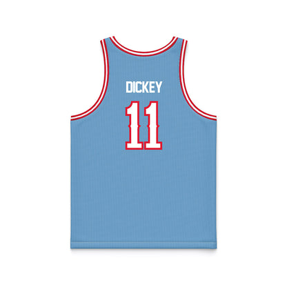 Dayton - NCAA Men's Basketball : Evan Dickey - Blue Basketball Jersey-1
