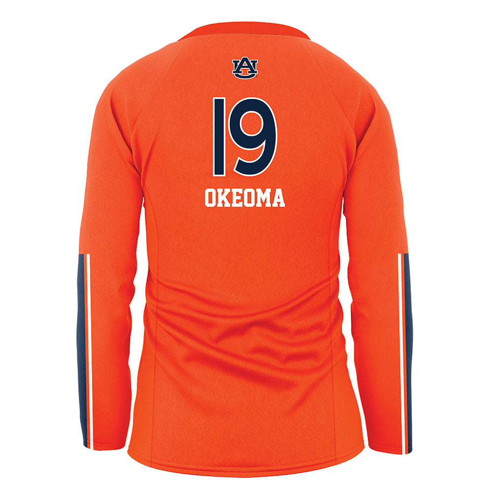 Auburn - NCAA Women's Volleyball : Jasmine Okeoma - Orange Volleyball Jersey-1