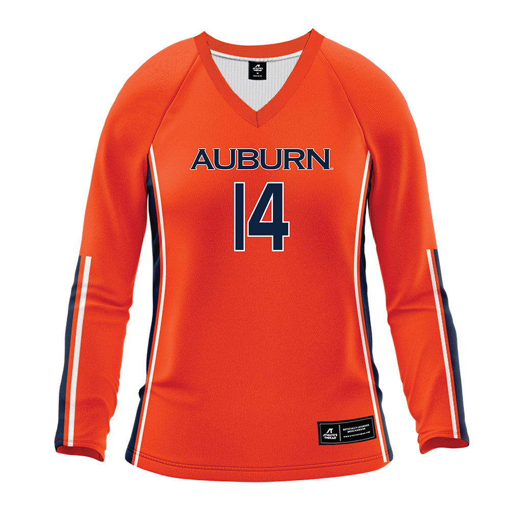 Auburn - NCAA Women's Volleyball : Emily Keiran - Orange Volleyball Jersey-0