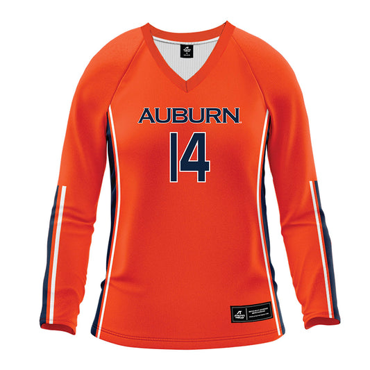 Auburn - NCAA Women's Volleyball : Emily Keiran - Orange Volleyball Jersey-0