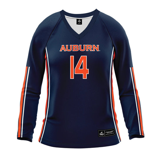 Auburn - NCAA Women's Volleyball : Emily Keiran - Navy Volleyball Jersey-0