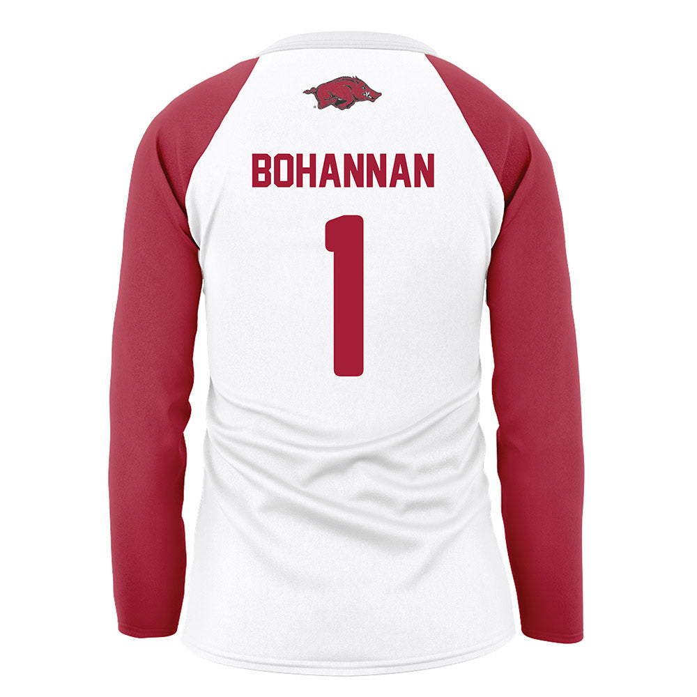 Arkansas - NCAA Women's Volleyball : Laci Bohannan - White Volleyball Jersey-1