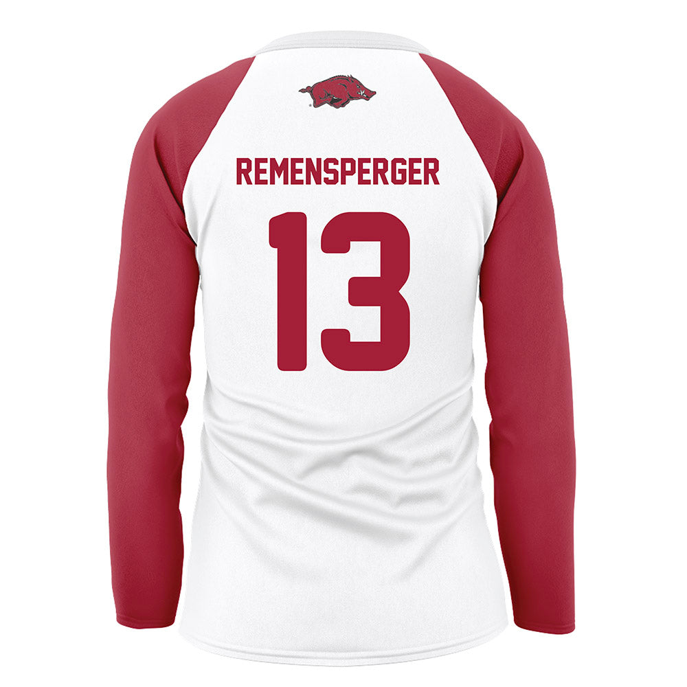 Arkansas - NCAA Women's Volleyball : Kiki Remensperger - White Volleyball Jersey-1