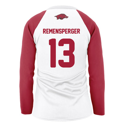 Arkansas - NCAA Women's Volleyball : Kiki Remensperger - White Volleyball Jersey-1