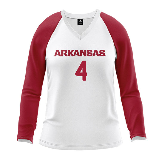 Arkansas - NCAA Women's Volleyball : Lily Dudley - White Volleyball Jersey