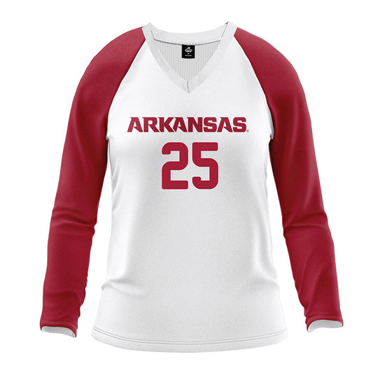 Arkansas - NCAA Women's Volleyball : Lakin Laurendine - White Volleyball Jersey-0