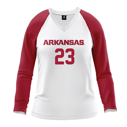 Arkansas - NCAA Women's Volleyball : Aleki Alexander - White Volleyball Jersey