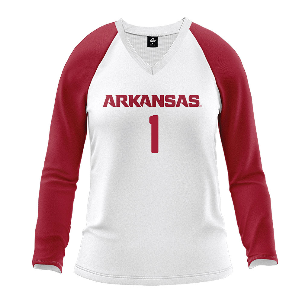 Arkansas - NCAA Women's Volleyball : Laci Bohannan - White Volleyball Jersey-0