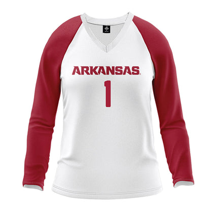 Arkansas - NCAA Women's Volleyball : Laci Bohannan - White Volleyball Jersey-0