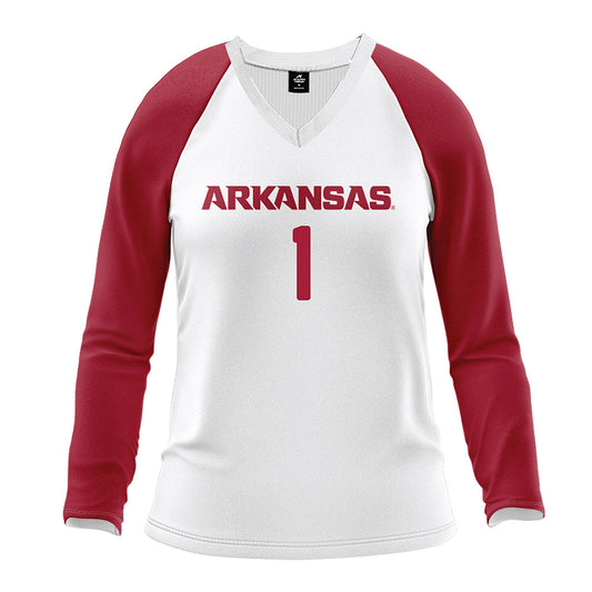 Arkansas - NCAA Women's Volleyball : Laci Bohannan - White Volleyball Jersey-0