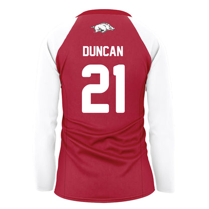 Arkansas - NCAA Women's Volleyball : Parker Duncan - Red Volleyball Jersey-1