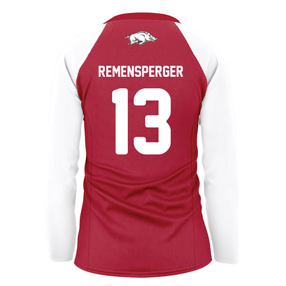 Arkansas - NCAA Women's Volleyball : Kiki Remensperger - Red Volleyball Jersey-1