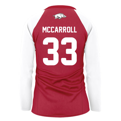 Arkansas - NCAA Women's Volleyball : Maggie McCarroll - Red Volleyball Jersey-1