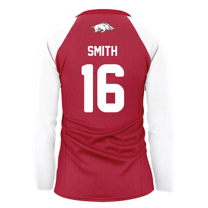 Arkansas - NCAA Women's Volleyball : Layla Smith - Red Volleyball Jersey-1