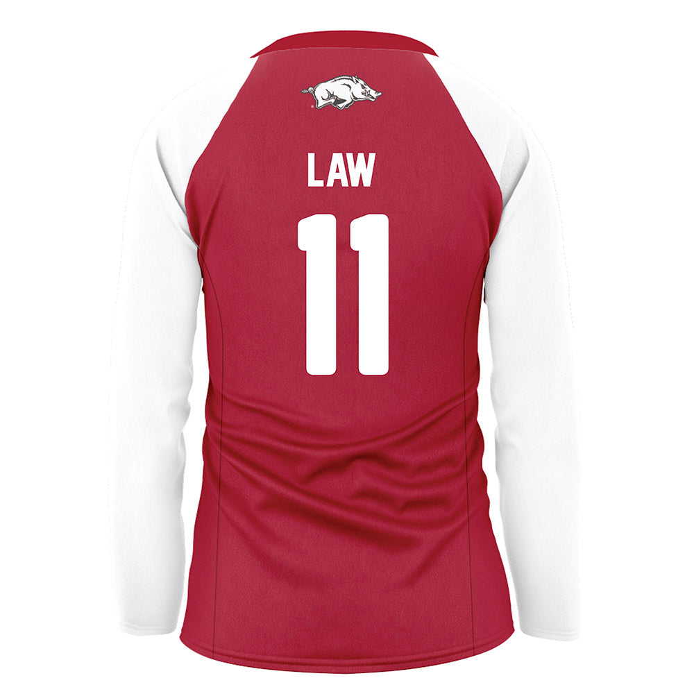Arkansas - NCAA Women's Volleyball : Elsie Law - Red Volleyball Jersey-1