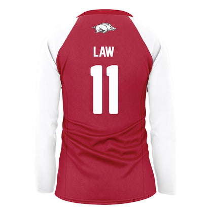 Arkansas - NCAA Women's Volleyball : Elsie Law - Red Volleyball Jersey-1
