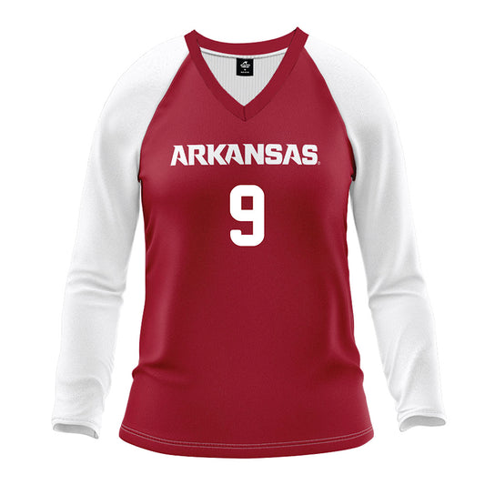 Arkansas - NCAA Women's Volleyball : Sydney Maue - Red Volleyball Jersey-0