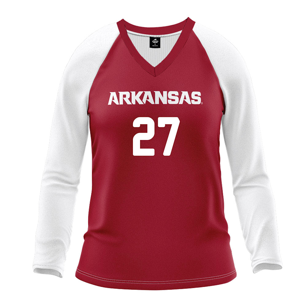 Arkansas - NCAA Women's Volleyball : Journey Peppers - Red Volleyball Jersey-0