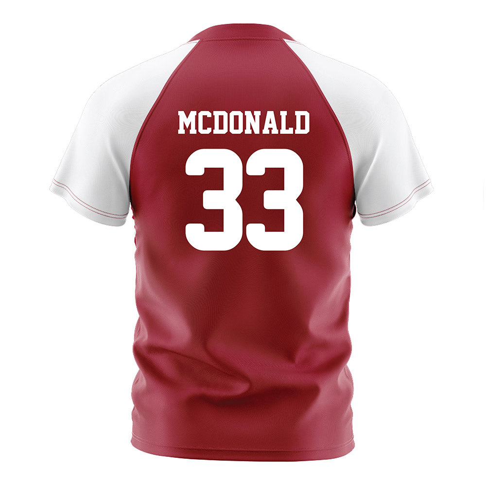 Arkansas - NCAA Women's Soccer : Madden McDonald - Cardinal Soccer Jersey-1
