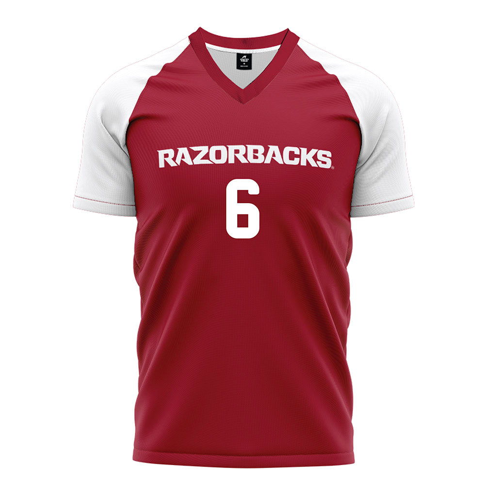 Arkansas - NCAA Women's Soccer : Cora Hair - Cardinal Soccer Jersey-0