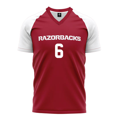 Arkansas - NCAA Women's Soccer : Cora Hair - Cardinal Soccer Jersey-0