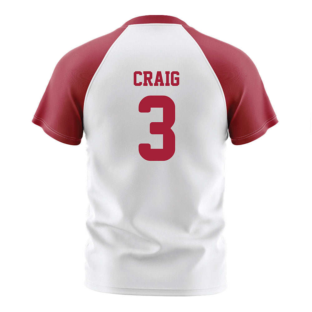 Arkansas - NCAA Women's Soccer : Nuria Craig - White Soccer Jersey-1