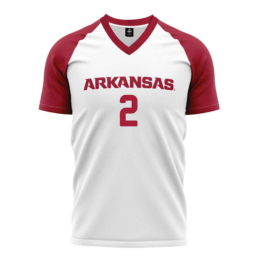 Arkansas - NCAA Women's Soccer : Keegan Smith - White Soccer Jersey-0