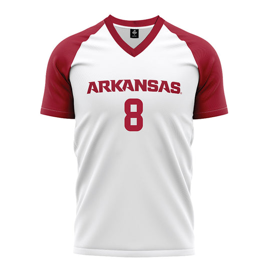 Arkansas - NCAA Women's Soccer : Kate Carter - White Soccer Jersey