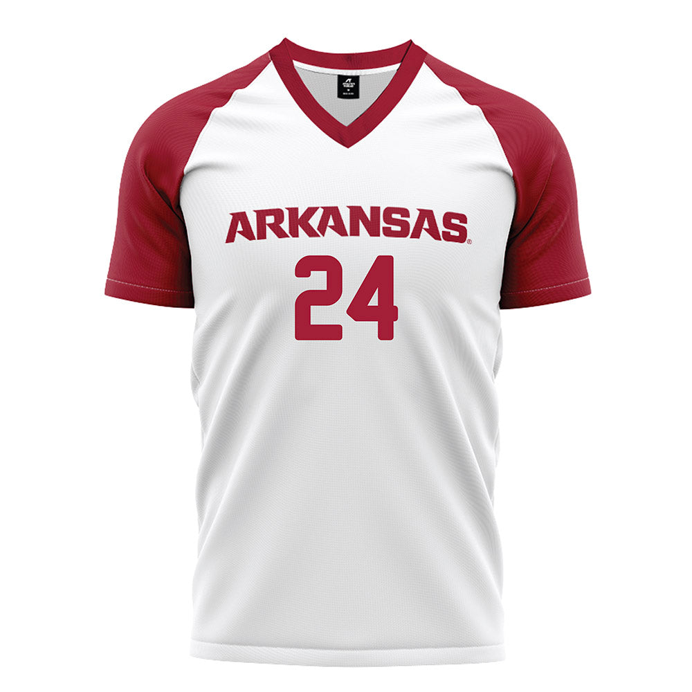 Arkansas - NCAA Women's Soccer : Kayla Morawietz - White Soccer Jersey-0