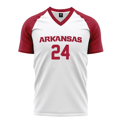 Arkansas - NCAA Women's Soccer : Kayla Morawietz - White Soccer Jersey-0