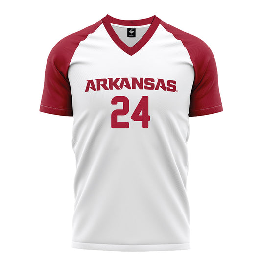 Arkansas - NCAA Women's Soccer : Kayla Morawietz - White Soccer Jersey-0