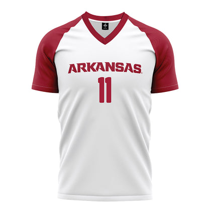 Arkansas - NCAA Women's Soccer : Aniyah Nurse-Whyte - White Soccer Jersey-0