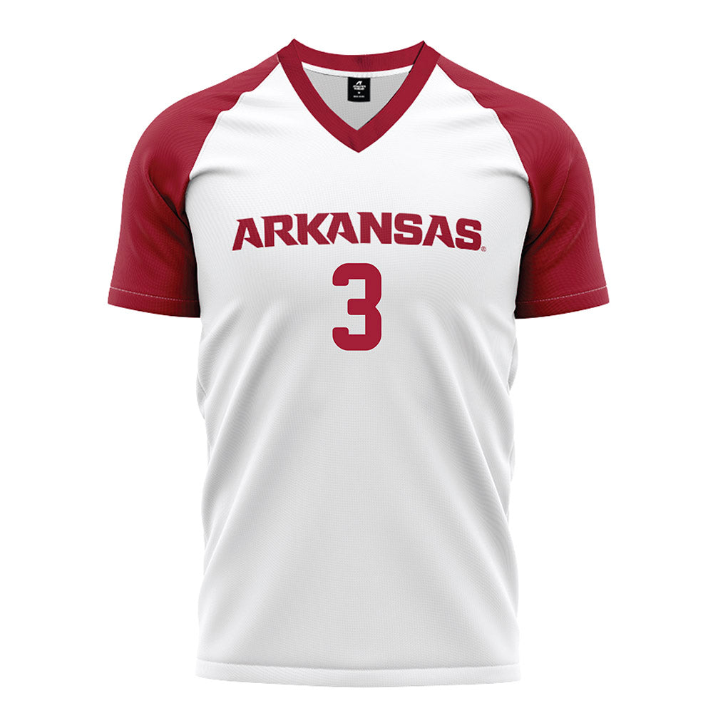 Arkansas - NCAA Women's Soccer : Nuria Craig - White Soccer Jersey-0