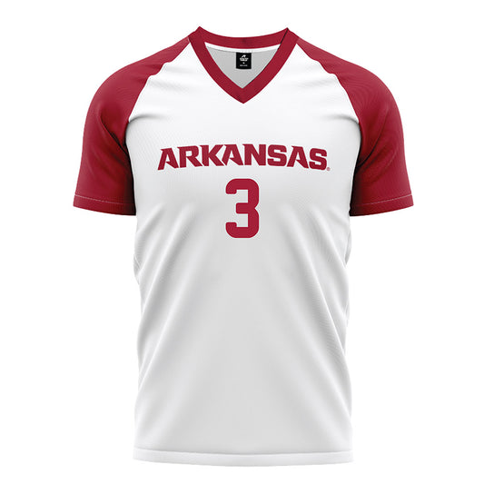 Arkansas - NCAA Women's Soccer : Nuria Craig - White Soccer Jersey-0