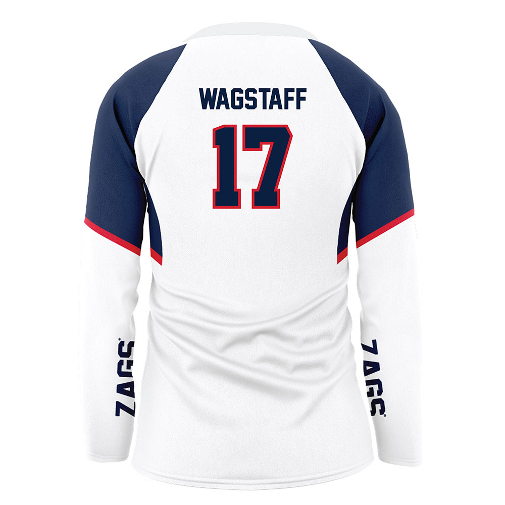 Gonzaga - NCAA Women's Volleyball : Claire Wagstaff - White Volleyball Jersey-1