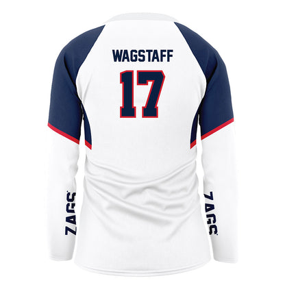 Gonzaga - NCAA Women's Volleyball : Claire Wagstaff - White Volleyball Jersey-1