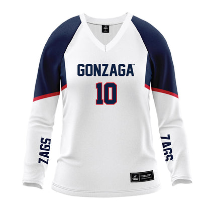 Gonzaga - NCAA Women's Volleyball : Hazel Murphy - White Volleyball Jersey-0
