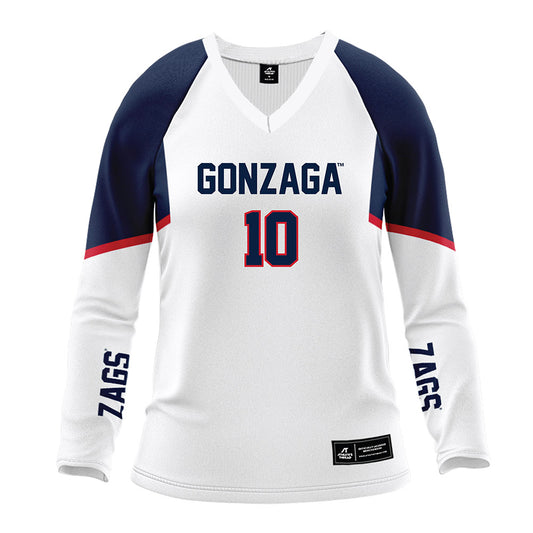 Gonzaga - NCAA Women's Volleyball : Hazel Murphy - White Volleyball Jersey-0