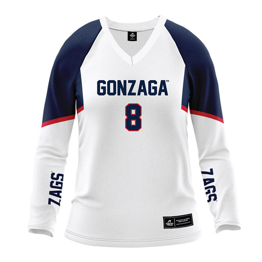 Gonzaga - NCAA Women's Volleyball : Dani Clewis - White Volleyball Jersey-0