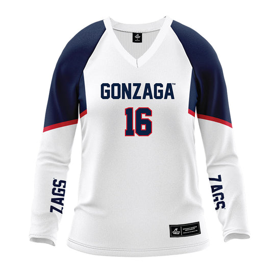 Gonzaga - NCAA Women's Volleyball : Danikah Johnson - White Volleyball Jersey-0