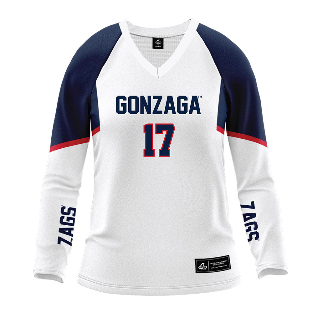 Gonzaga - NCAA Women's Volleyball : Claire Wagstaff - White Volleyball Jersey-0