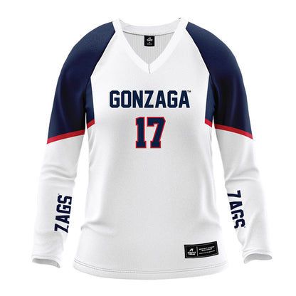 Gonzaga - NCAA Women's Volleyball : Claire Wagstaff - White Volleyball Jersey-0