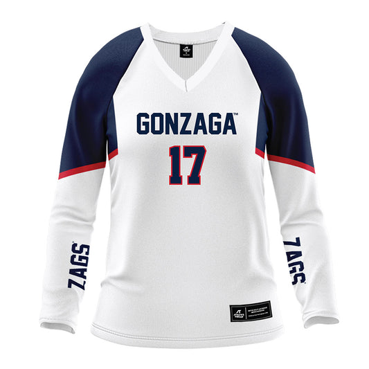 Gonzaga - NCAA Women's Volleyball : Claire Wagstaff - White Volleyball Jersey-0