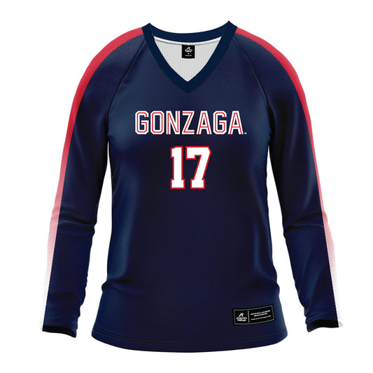 Gonzaga - NCAA Women's Volleyball : Claire Wagstaff - Navy Volleyball Jersey-0