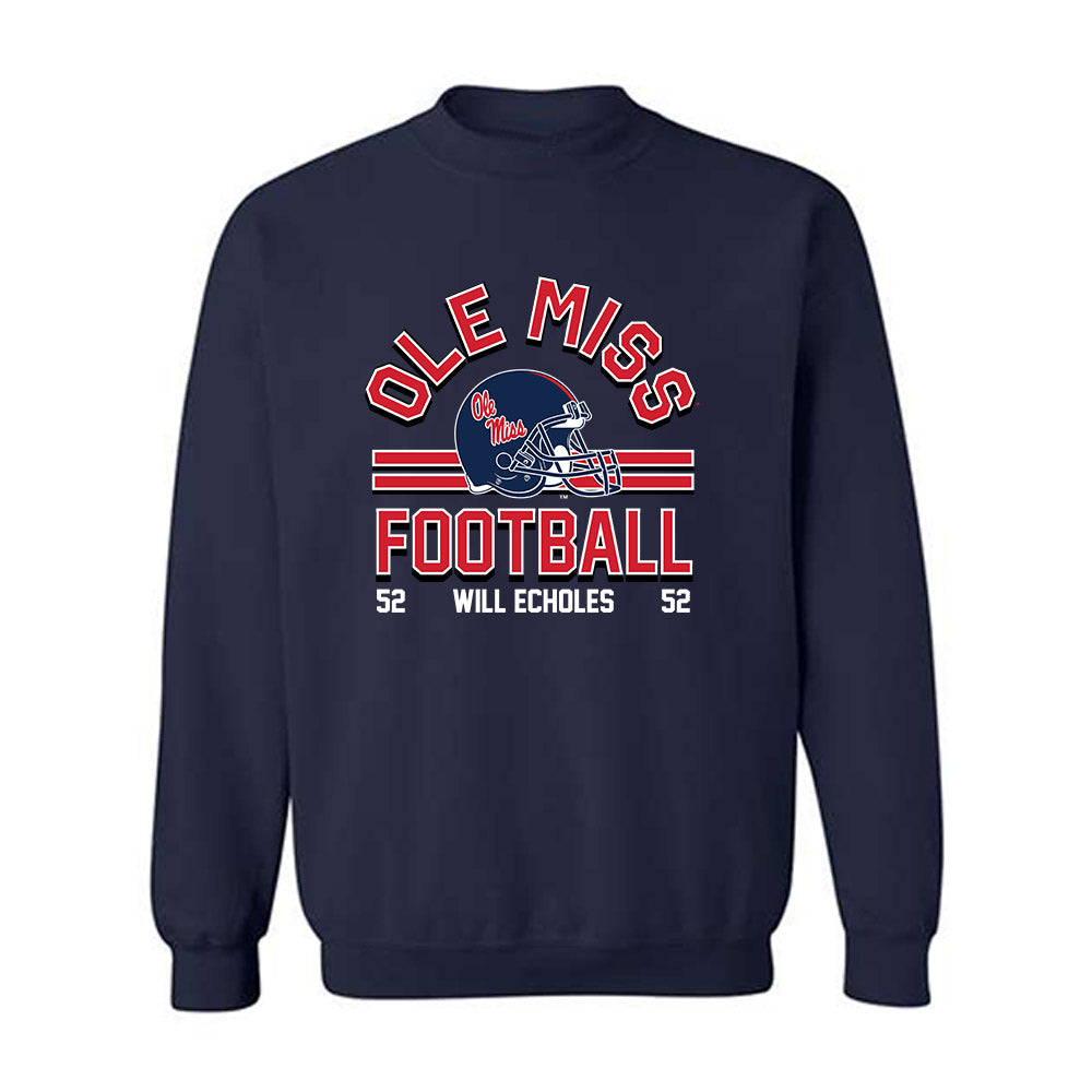 Ole Miss - NCAA Football : Will Echoles - Classic Fashion Shersey Crewneck Sweatshirt-0
